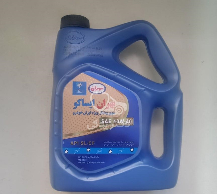 روغن موتور 10w40 سوپر پیشتاز بهران ایساکو API= SL/CF کد 0770701608