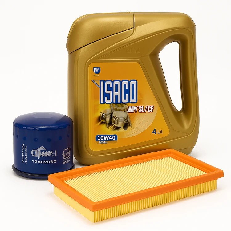 پک سرویس روغن پژو 405 و پارس (پرشیا) و سمند (موتور XU7)(روغن بهتام طلایی+فیلتر روغن +فیلتر هوا)