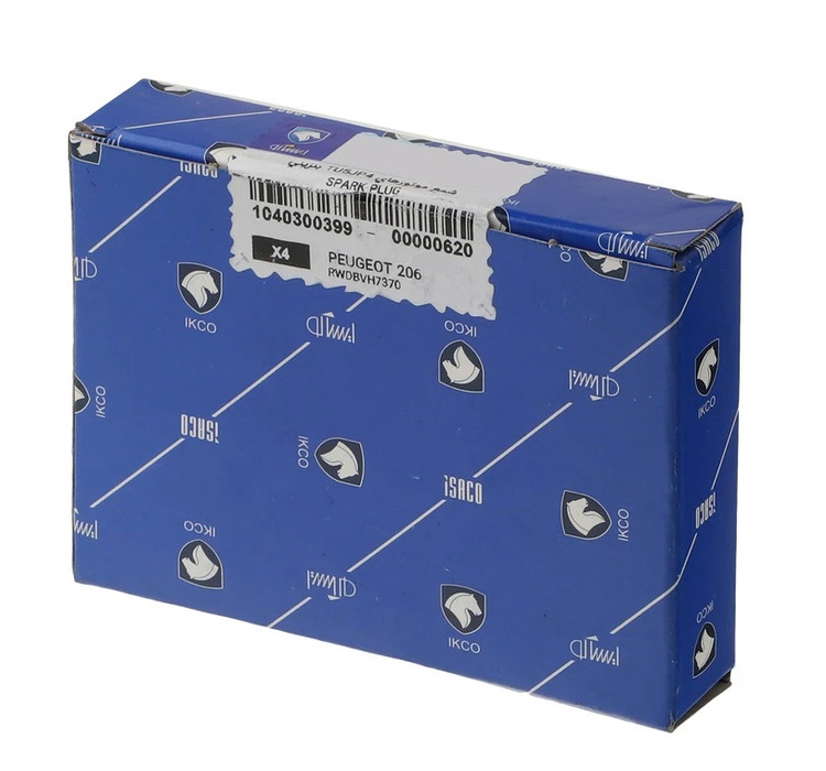 شمع موتور پژو 206 تیپ 5 (موتور TU5) پایه بلند تورچ K6RTM3 شرکتی ایساکو کد 1040300399