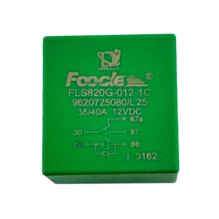 رله فن پژو 206 و 207 (40/35 آمپر) 5 پایه سبز شرکتی ایساکو کد 0750400998