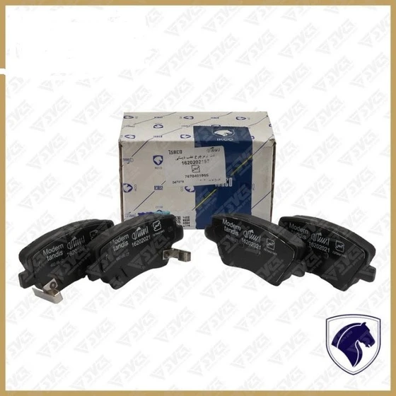 لنت ترمز چرخ عقب دیسکی دنا، دناپلاس، سورن ELX و پارس ELX با pad spring (طرح کروز) (دست 4عددی) شرکتی ایساکو کد 1620202197